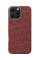 Чохол Pitaka Tactile Woven Monogram Red/Gold для iPhone 16 Pro Max - 2 - 0