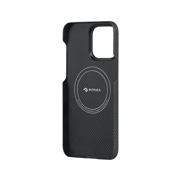 Набор чехол и автодержатель Pitaka MagEZ Case 4 Fusion Weaving Rhapsody для iPhone 15 Pro Max (FR1501PM) и Car Mount Lite Car Vent Black (CM003)