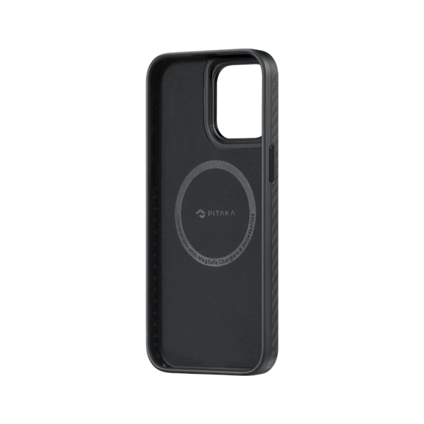 Набор чехол и автодержатель Pitaka MagEZ Case Pro 4 Twill 1500D Black/Grey для iPhone 15 Pro Max (KI1501PMP) и Car Mount Pro 2 Car Vent Black (CM2303N)