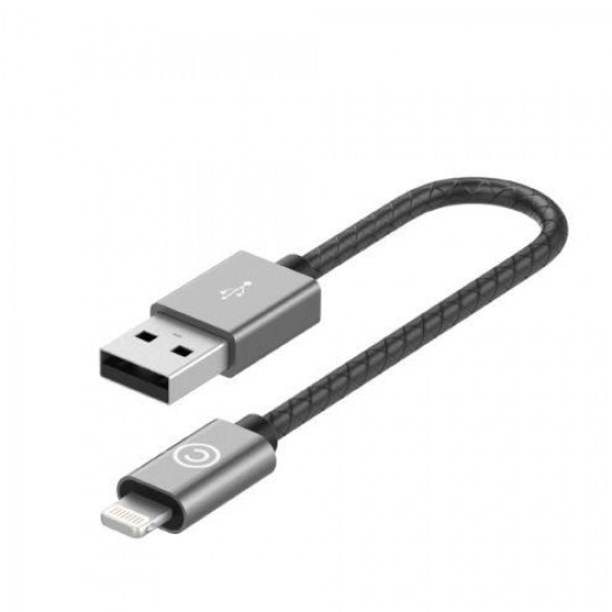 Кабель USB-A to Lightning Leather Cable A.L Space Grey (0.15 m) (LABC-510-GR)