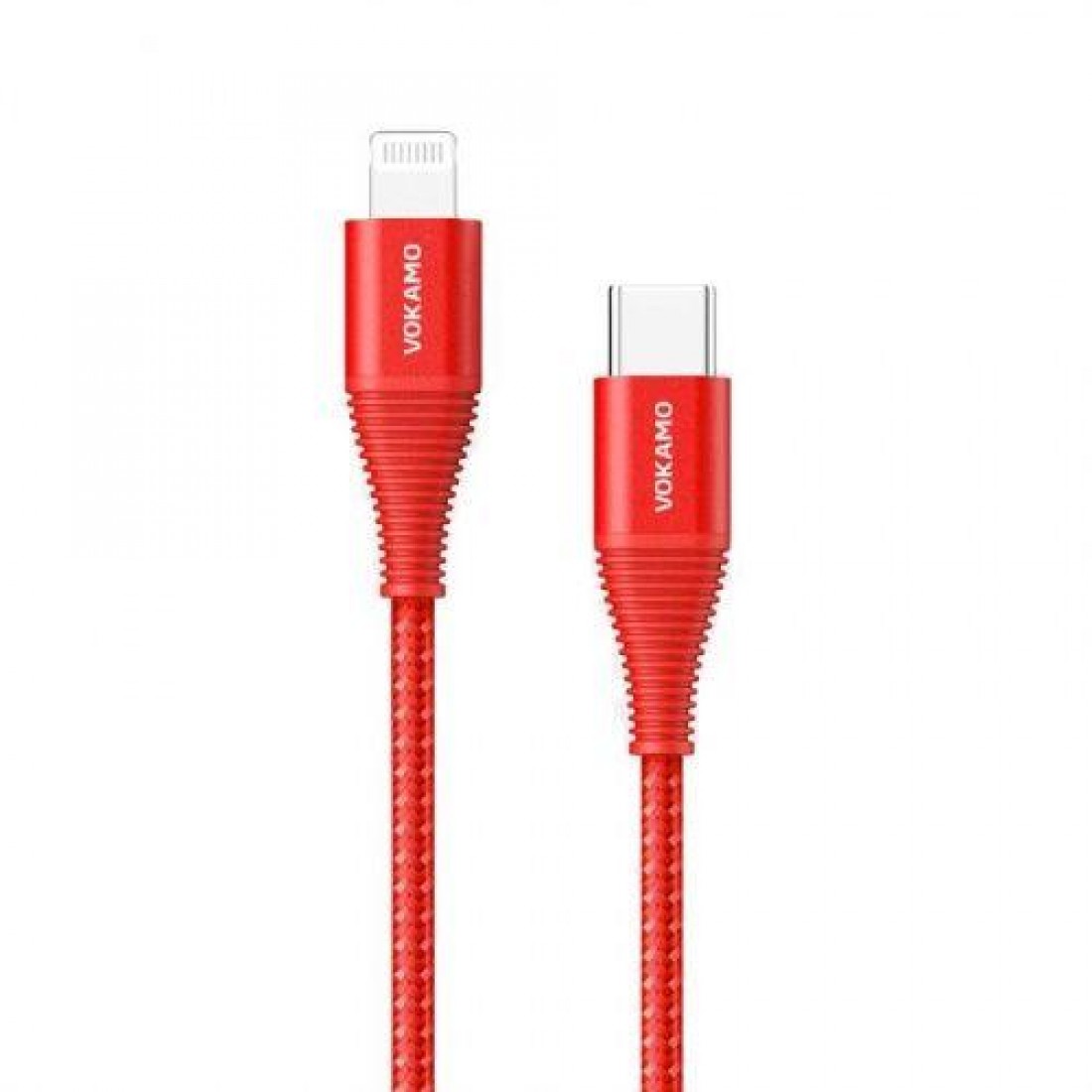 Кабель USB-C to Lightning Vokamo Luxlink Series Cable Red (1.2 m) (VKM20055)