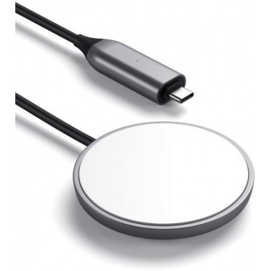 Бездротова зарядка Satechi USB-C Magnetic Wireless Charging Cable Space Grey (ST-UCQIMCM)