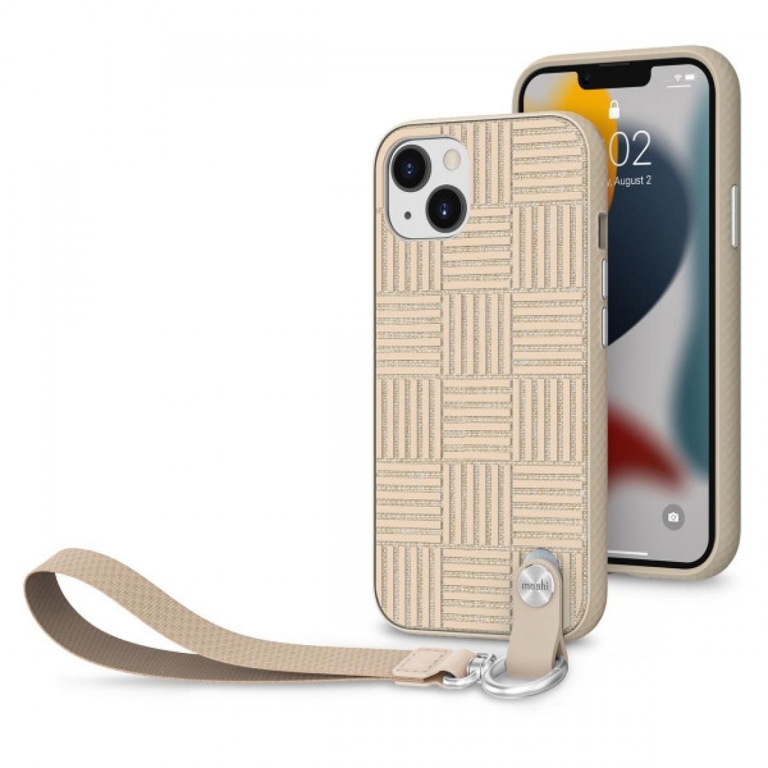 Чохол-накладка Moshi Altra Slim Hardshell Case with Wrist Strap Sahara Beige для iPhone 13 (99MO117702)
