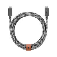 Кабель USB-C to USB-C Native Union Belt Cable Pro 240W Zebra (2.4 m) BELT-PRO2-ZEB-NP