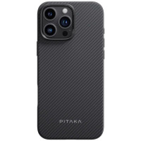 Чехол Pitaka Military-Grade Protective Case Classic Twill 600D Black/Grey for iPhone 16 Pro (KI1601PPA)