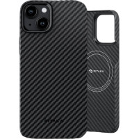 Чехол Pitaka MagEZ Case 4 Twill 1500D Black/Grey для iPhone 15 Plus (KI1501M)