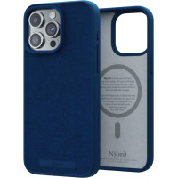 Чохол-накладка Njord Suede MagSafe Case Blue для iPhone 15 Pro Max