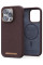 Чохол-накладка Njord Genuine Leather MagSafe Case Dark Brown for iPhone 14 Pro - 2 - 0