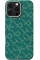 Чохол Pitaka Tactile Woven Monogram Green/Gold для iPhone 16 Pro Max - 2 - 0