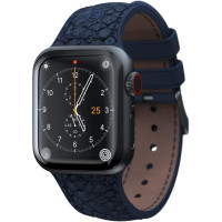 Ремешок для часов Njord Salmon Leather Strap Petrol for Apple Watch 45mm/44mm