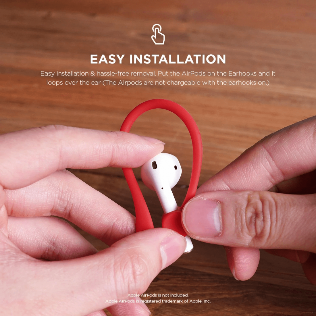Тримач навушника Elago Earhook Red для Airpods (EAP-HOOKS-RD)