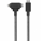 Кабель USB-C to USB-C/Lightning Native Union Belt Cable Universal Zebra 1.5 m (BELT-CCL-ZEB-NP)