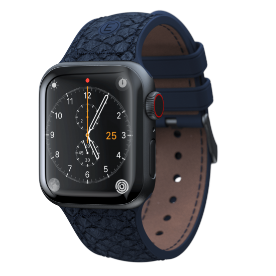 Njord Salmon Leather Strap Petrol for Apple Watch 45mm/44mm (SL14121)