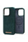 Чохол-накладка Njord Salmon Leather MagSafe Case Green для iPhone 14 Pro Max (NA44SL02)