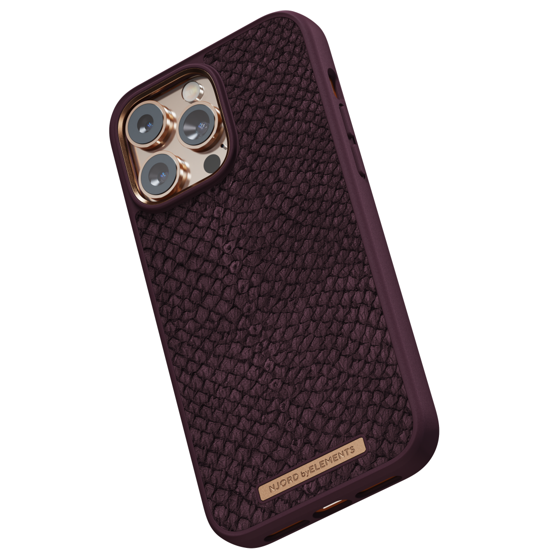 Чохол-накладка Njord Salmon Leather MagSafe Case Rust для iPhone 14 Pro (NA43SL03)