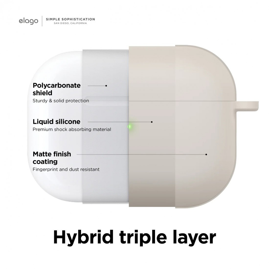 Чохол Elago Liquid Hybrid Hang Case White для Airpods Pro 2nd Gen (EAPP2RH-HANG-WH)