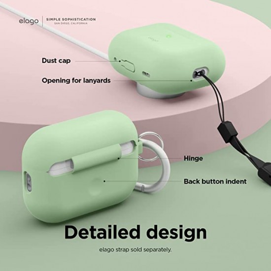 Elago Silicone Hang Case Pastel Green for Airpods Pro 2nd Gen (EAPP2SC-HANG-PGR)