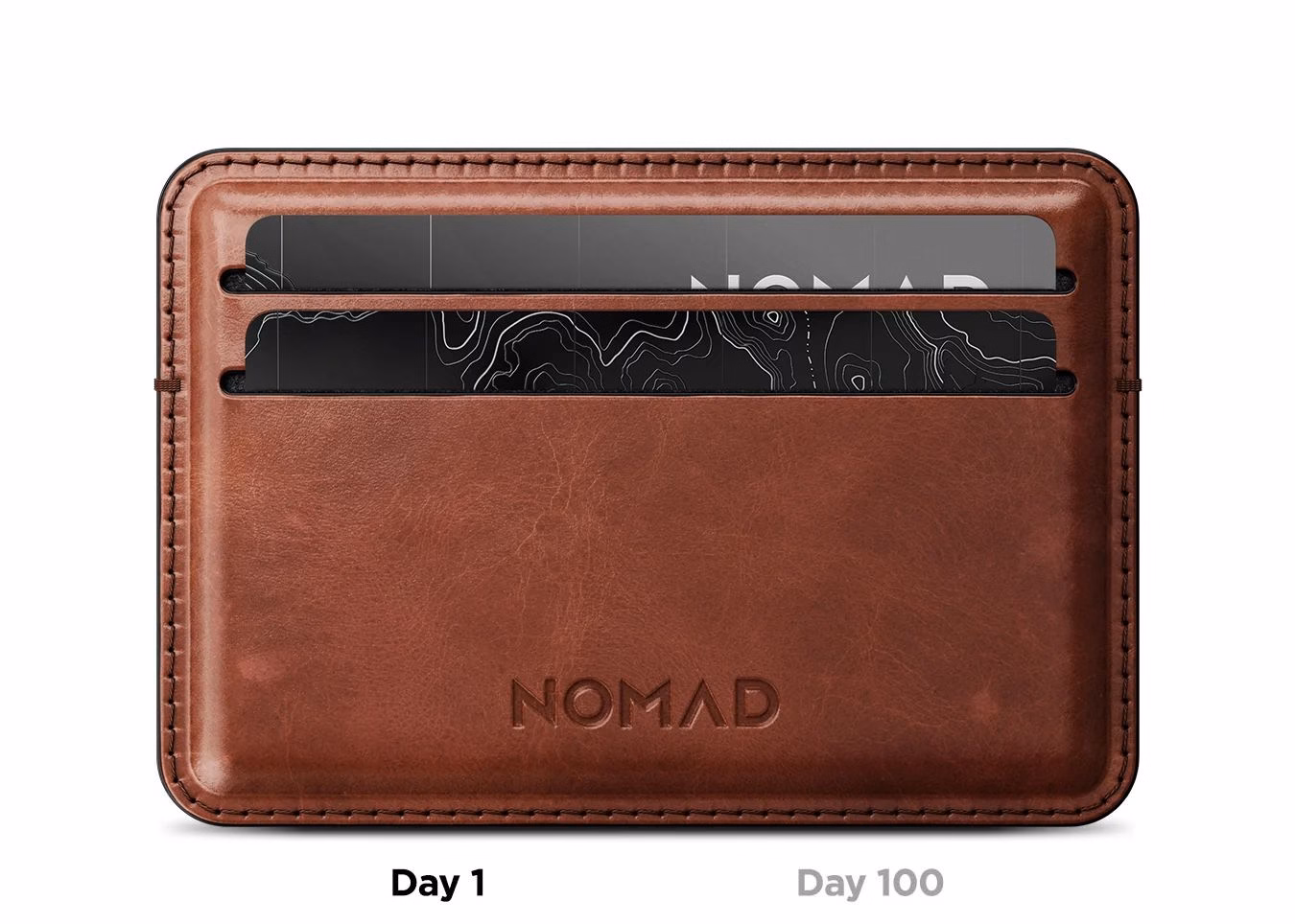 Картхолдер Nomad Horween Olde Dublin у перший день використання