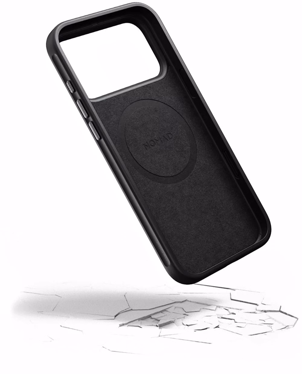 Шкіряний чохол Nomad Modern Leather Camino Black падає на кут