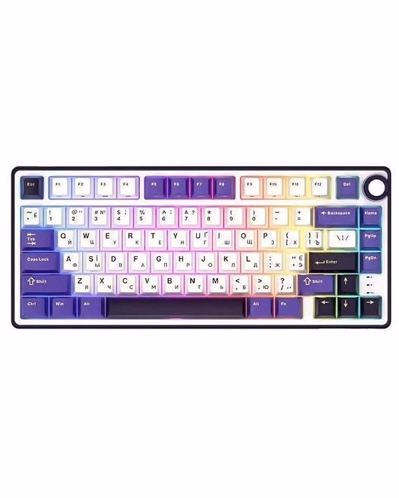 Клавіатура Royal Kludge R75 Wired UA\RU\ENG Cherry Profile (Silver Switch) Blackberry (RK-R75UARUENG-CHP-SS-BB)