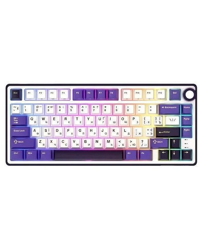 Клавіатура Royal Kludge R75 Wired UA\RU\ENG Cherry Profile (Silver Switch) Blackberry (RK-R75UARUENG-CHP-SS-BB)