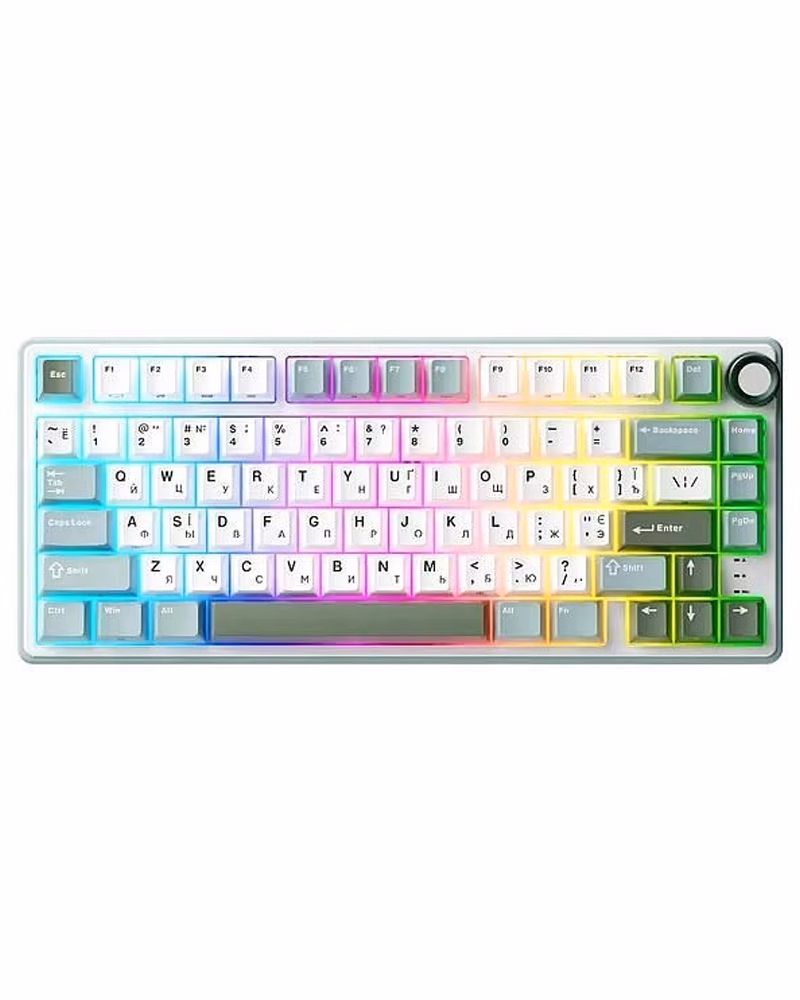 Royal Kludge R75 Wired UA\RU\ENG Cherry Profile (Silver Switch) Sky Cyan (RK-R75UARUENG-CHP-SS-SC)