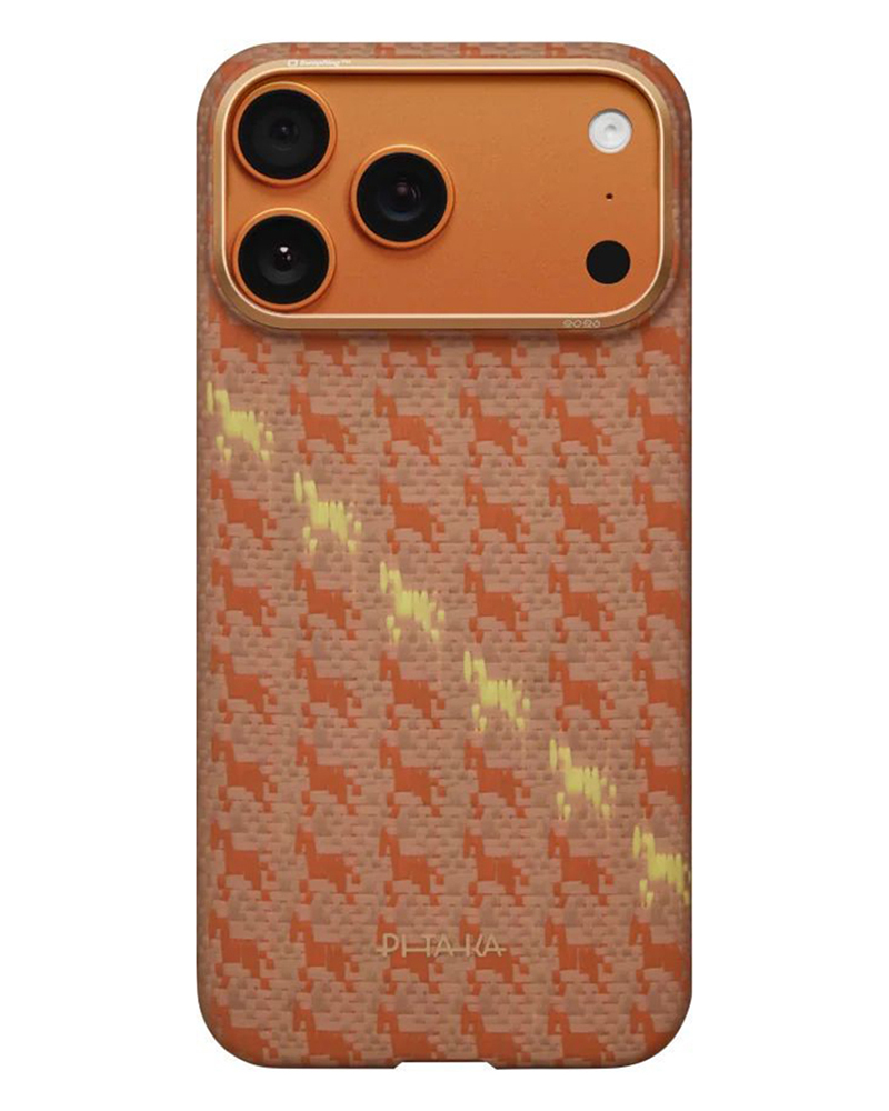 Чехол Pitaka Ultra-Slim Happiness Rides PitaTap для iPhone 17 Pro Amber