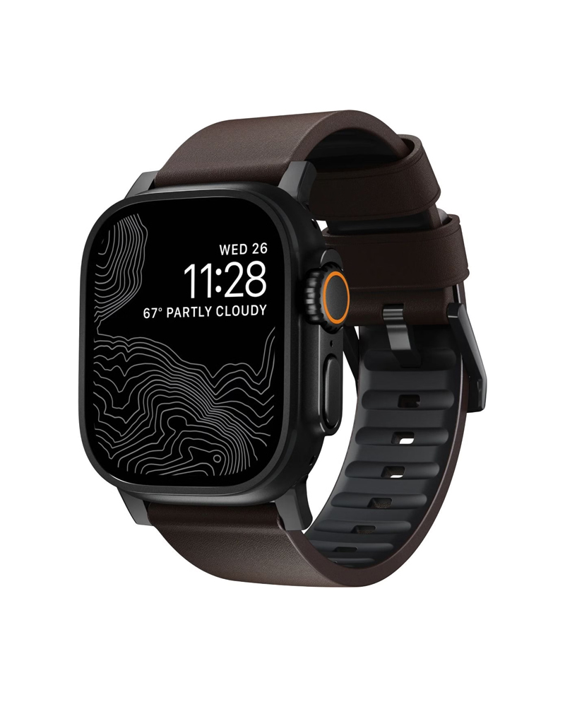 Nomad Active Band Pro Black Hardware Classic Brown 46mm/49mm