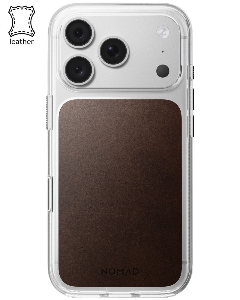 Кожаный чехол Nomad Clear Horween для iPhone 18 Pro Max/17 Pro Max Rustic Brown - 3 - 1