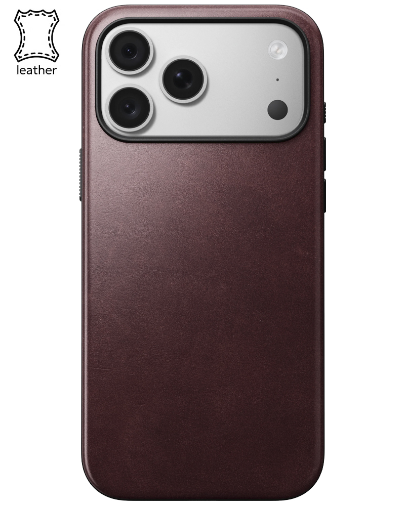 Кожаный чехол Nomad Modern Horween для iPhone 18 Pro Max/17 Pro Max Burgundy - 3 - 1