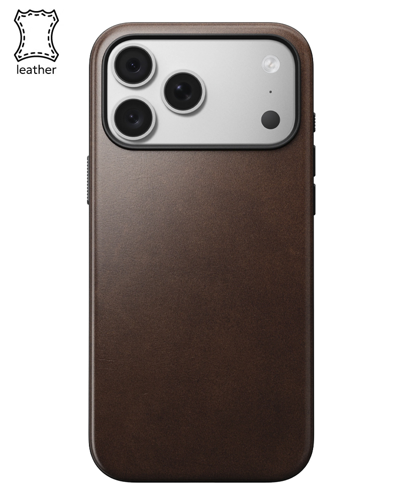 Кожаный чехол Nomad Modern Horween для iPhone 18 Pro/17 Pro Rustic Brown - 3 - 1