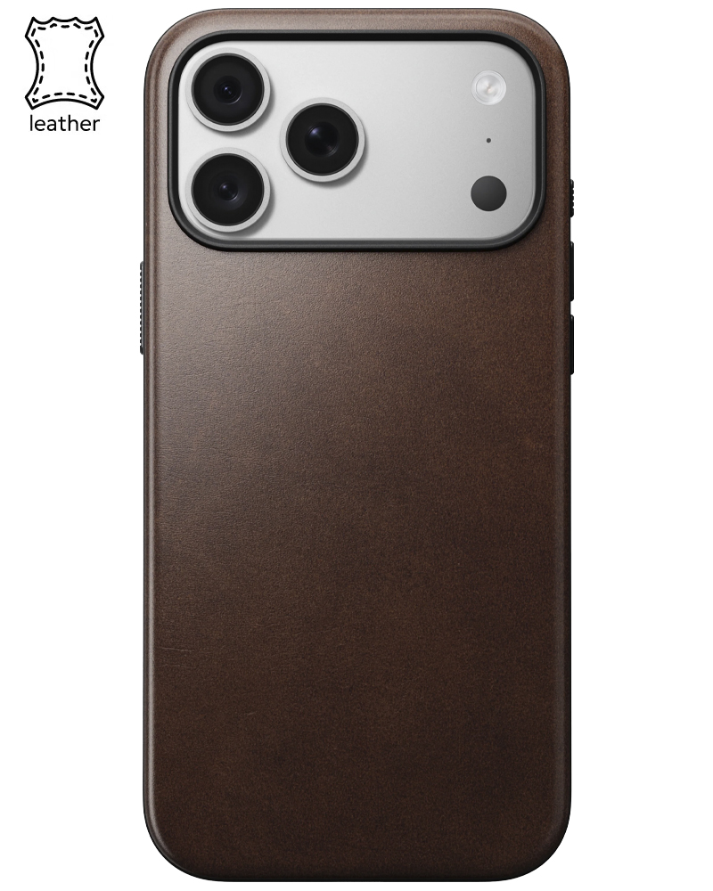 Кожаный чехол Nomad Modern Horween для iPhone 18 Pro Max/17 Pro Max Rustic Brown - 3 - 1