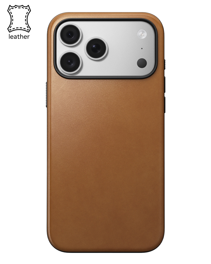 Шкіряний чохол Nomad Modern Horween для iPhone 18 Pro/17 Pro Saddle - 3 - 1