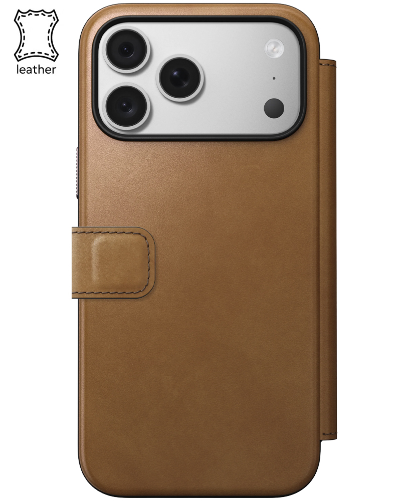 Кожаный чехол-книжка Nomad Modern Camino для iPhone 18 Pro Max/17 Pro Max English Tan - 3 - 1