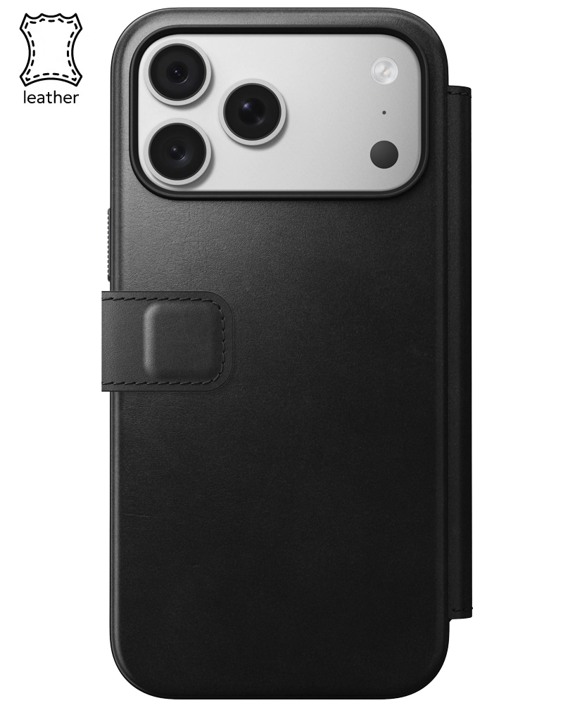 Кожаный чехол-книжка Nomad Modern Horween для iPhone 18 Pro Max/17 Pro Max Black - 3 - 1