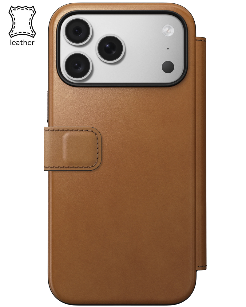 Кожаный чехол-книжка Nomad Modern Horween для iPhone 18 Pro Max/17 Pro Max Saddle - 3 - 1