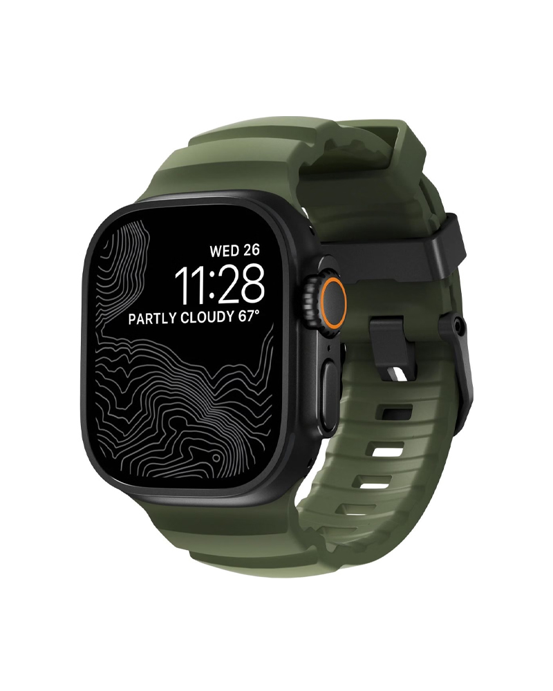 Nomad Rocky Point Band Black Titanium Hardware Forest 46mm/49mm