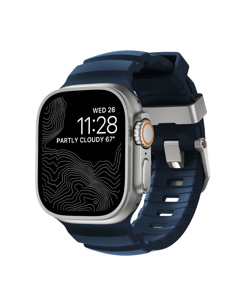 Nomad Rocky Point Band Natural Titanium Hardware Atlantic 46mm/49mm