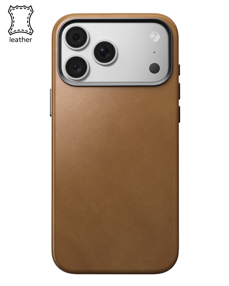 Кожаный чехол Nomad Traditional Camino для iPhone 18 Pro/17 Pro English Tan - 3 - 1