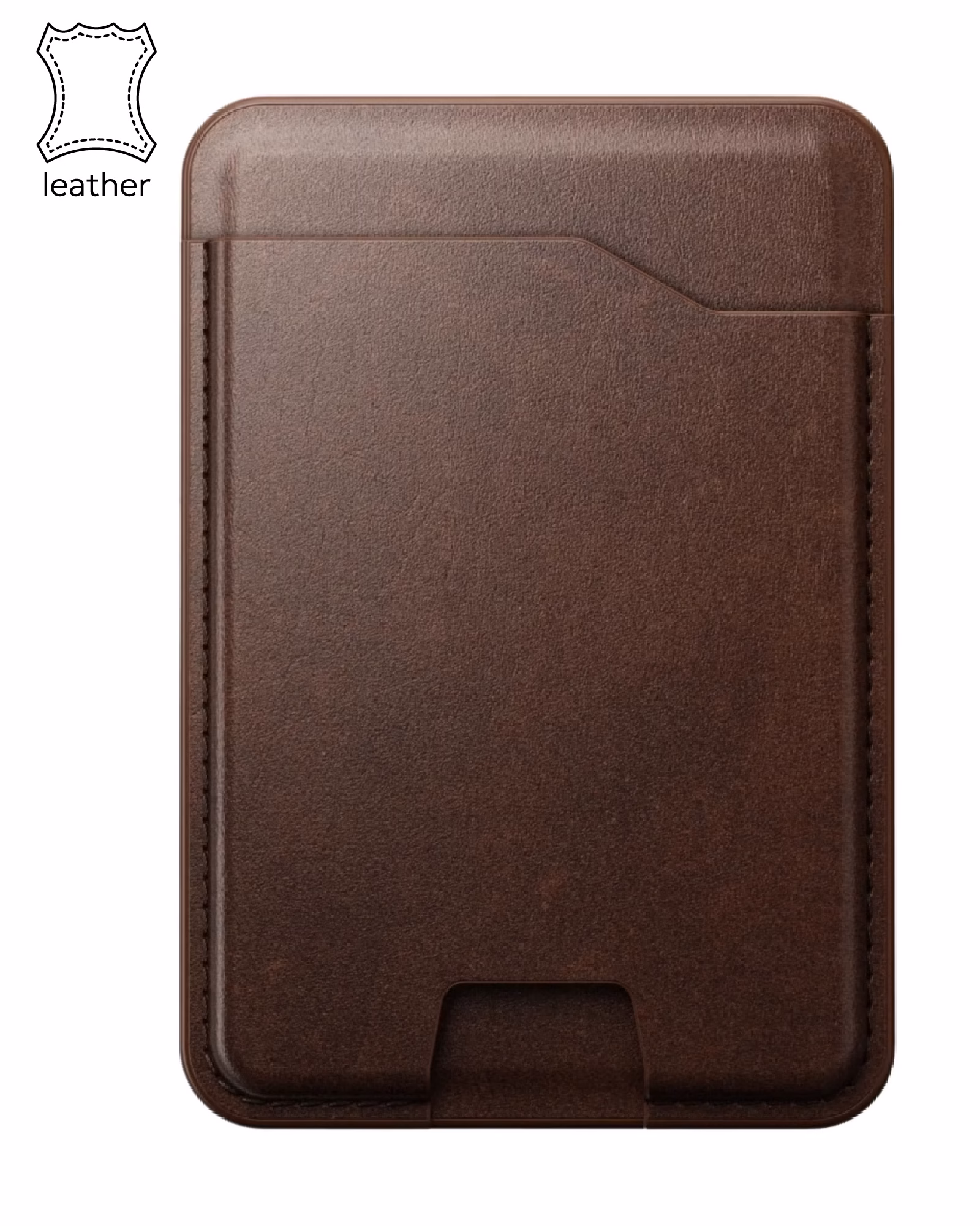 Шкіряний гаманець Nomad Mag з Find My Tracking Horween Rustic Brown