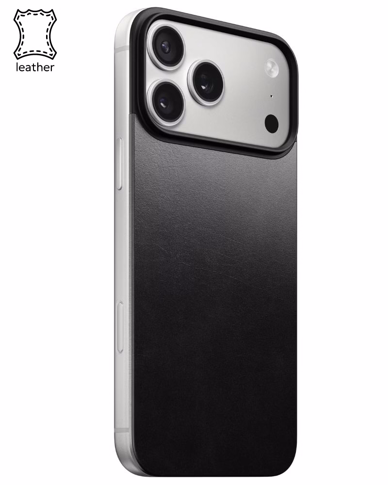 Кожаный чехол Nomad Magnetic Horween Black для iPhone 17 Pro Max