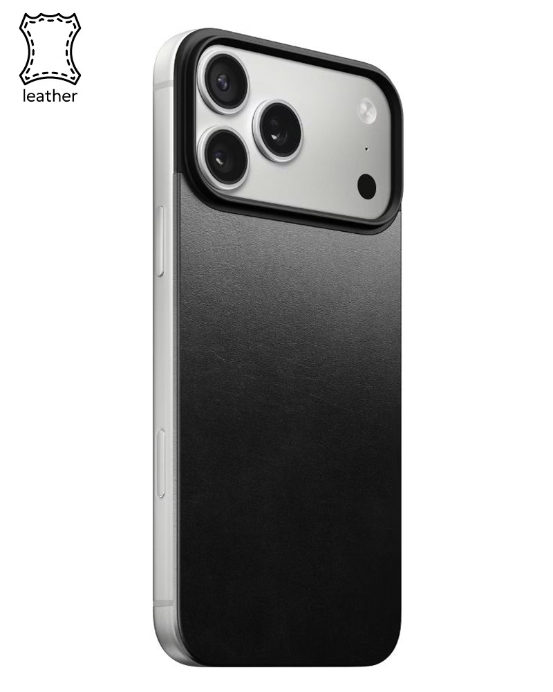 Кожаный чехол Nomad Magnetic Horween Black для iPhone 17 Pro - 3 - 1