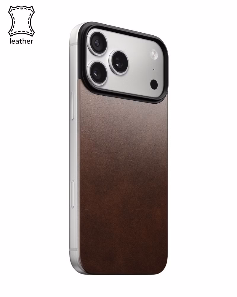Кожаный чехол Nomad Magnetic Horween Rustic Brown для iPhone 17 Pro
