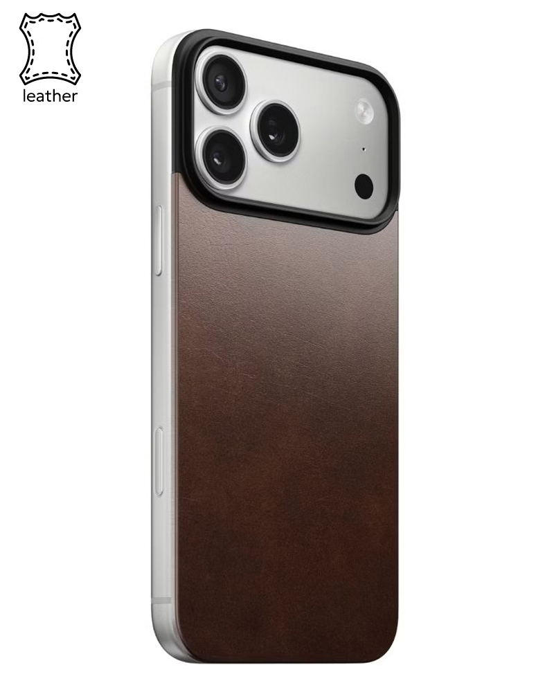 Шкіряний чохол Nomad Magnetic Horween Rustic Brown для iPhone 17 Pro - 3 - 1