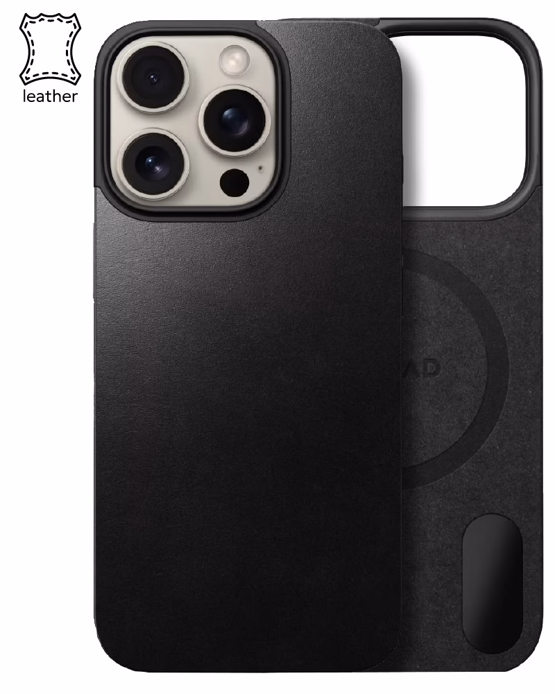 Nomad Magnetic Leather Back Horween for iPhone 16 Pro Max