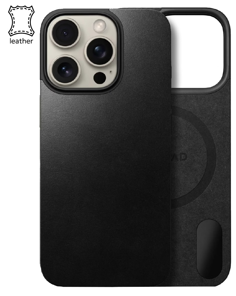 Nomad Magnetic Leather Back Horween for iPhone 16 Pro - 3 - 1