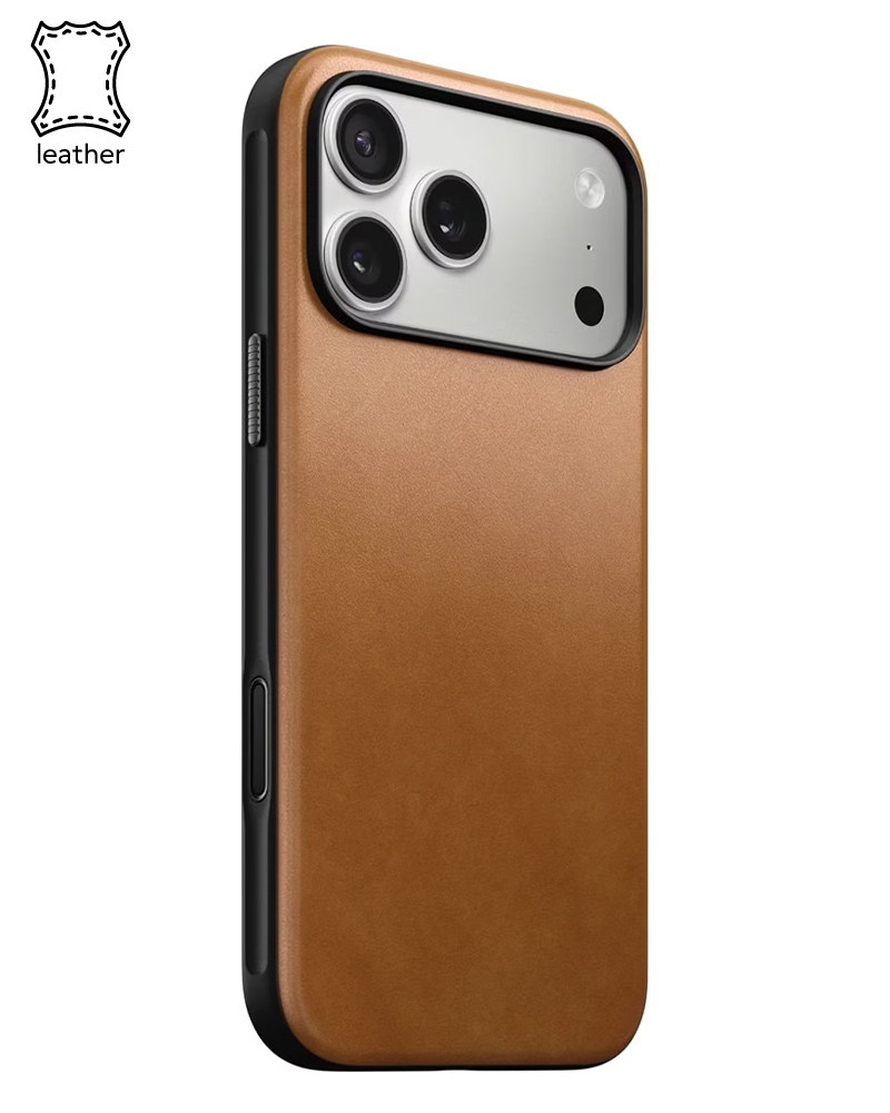 Кожаный чехол Nomad Modern English Tan для iPhone 17 Pro - 3 - 1