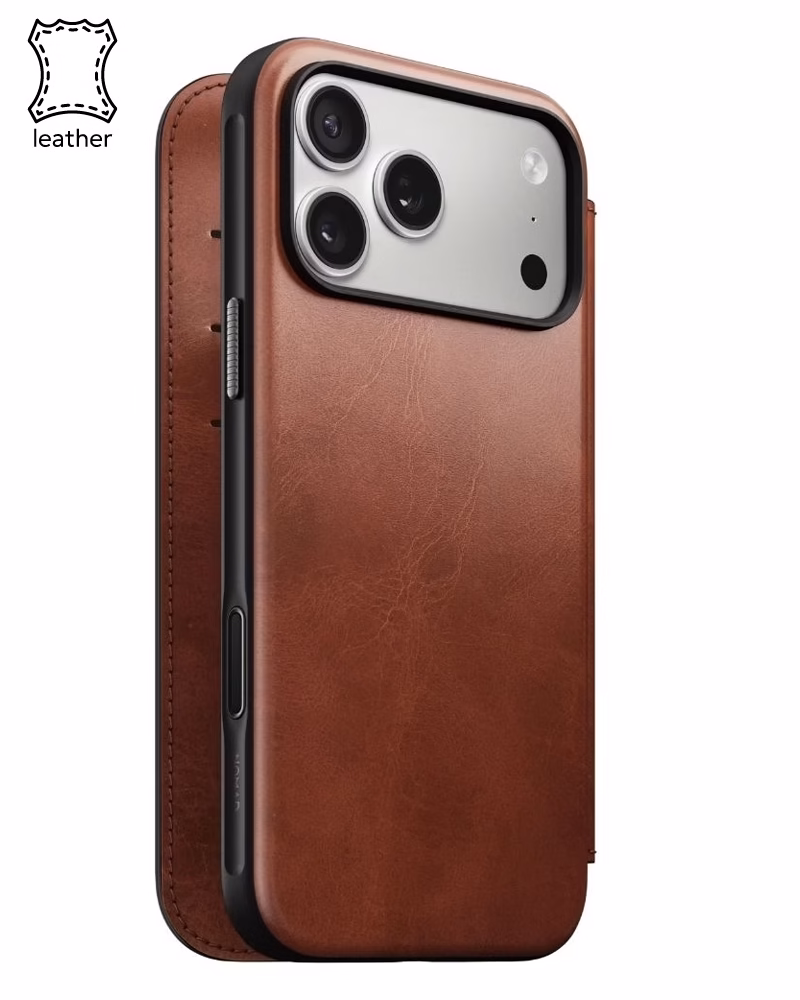 Кожаный чехол-книжка Nomad Modern Folio Horween Olde Dublin для iPhone 17 Pro - 1 - 0