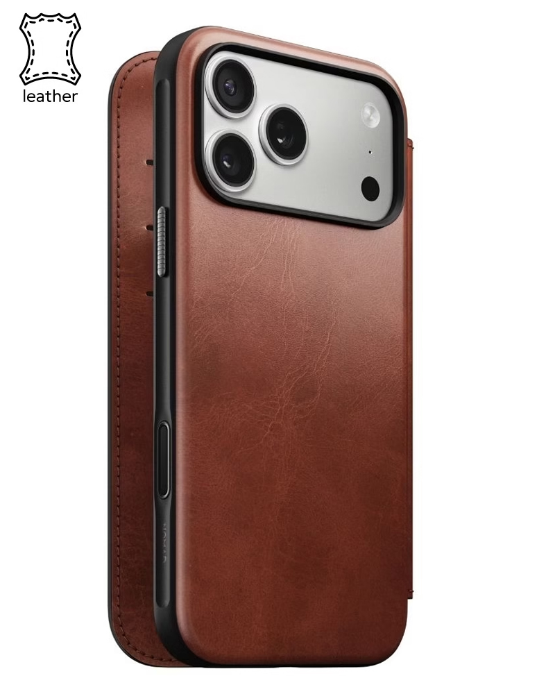 Кожаный чехол-книжка Nomad Modern Folio Horween Olde Dublin для iPhone 17 Pro - 3 - 1