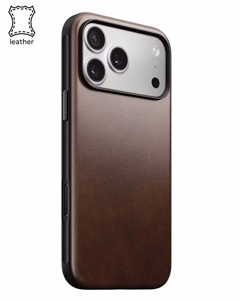Шкіряний чохол Nomad Modern Horween Rustic Brown для iPhone 17 Pro - 1 - 0